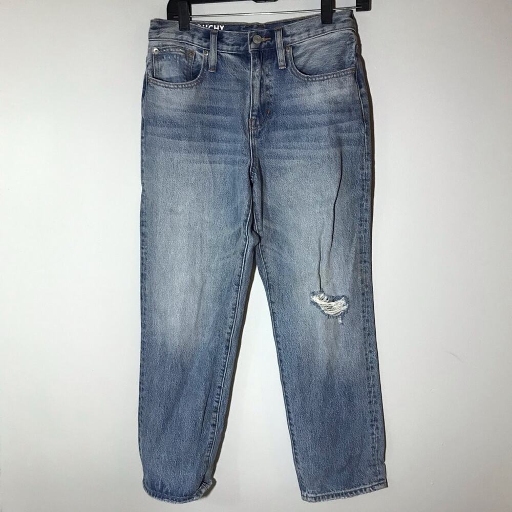 J. Crew slouchy boyfriend jeans size 25 distressed denim baggy comfy casual